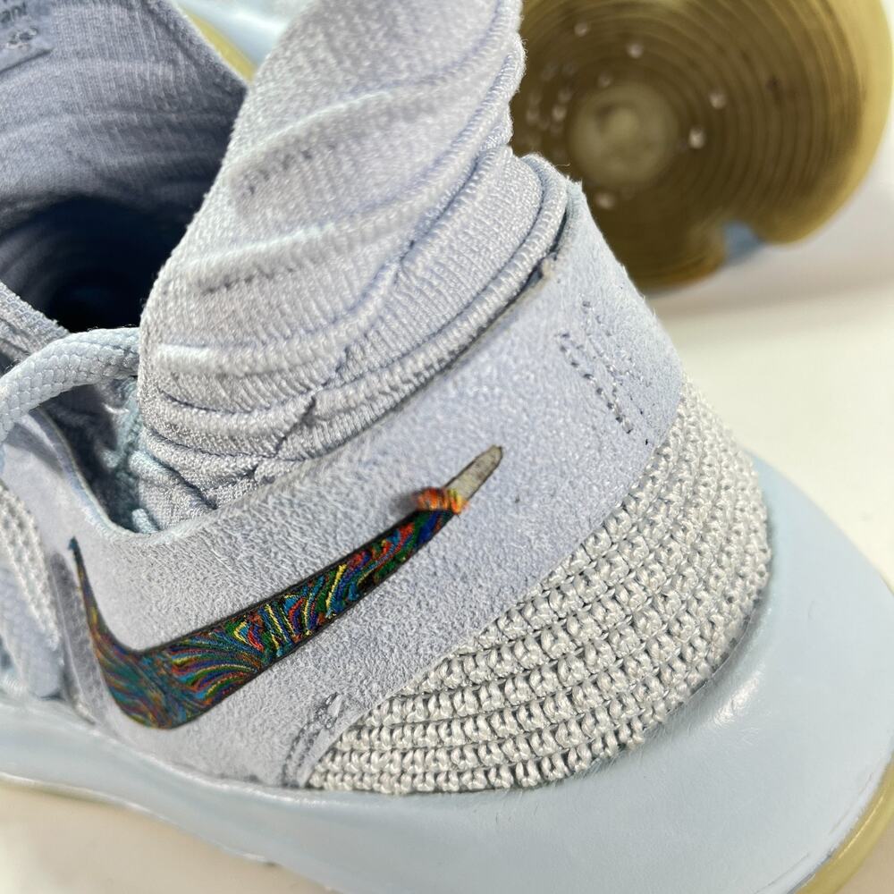 Nike KD 10 Anniversary Faint Blue Lace Up Basketball Shoes 897817-900 Mens Sz 10 - Picture 7 of 11